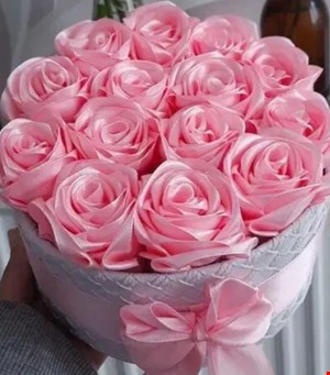 دسته گل روبانی